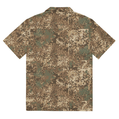 German Flecktarn Desert CAMO Unisex Short-Sleeve Button Shirt