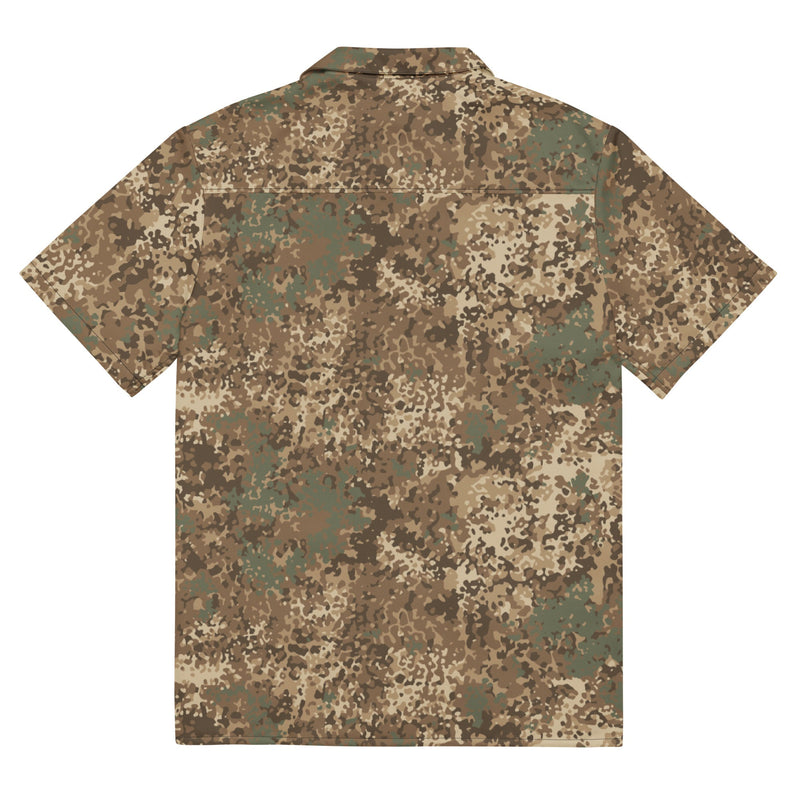 Flecktarn Bundeswehr Desert CAMO Unisex Short-Sleeve Button Shirt