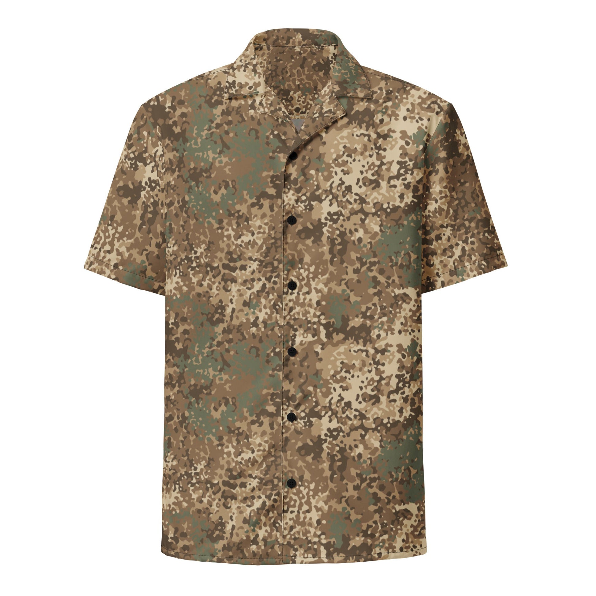 German Flecktarn Desert CAMO Unisex Short-Sleeve Button Shirt