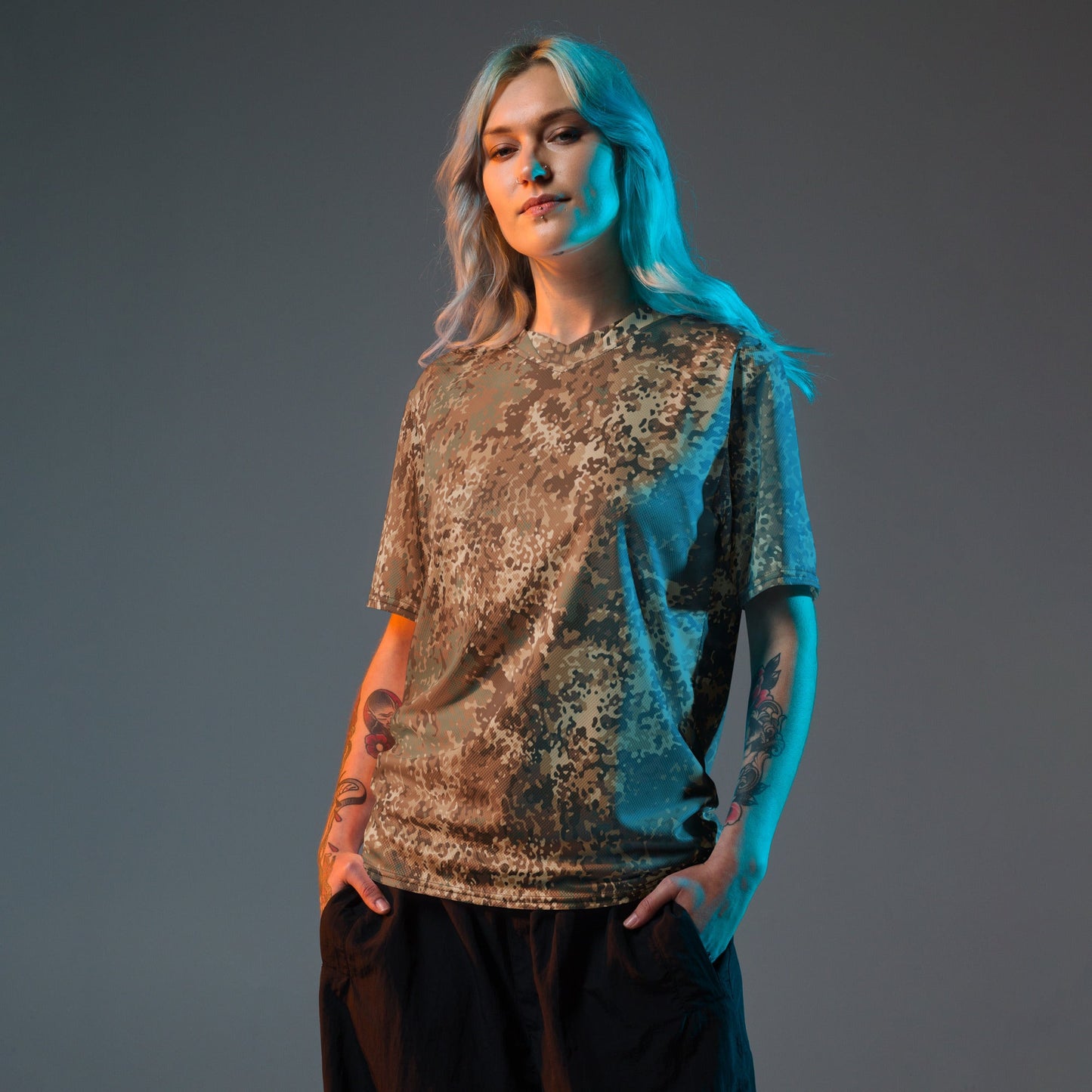 German Flecktarn Desert CAMO Unisex Sports Jersey