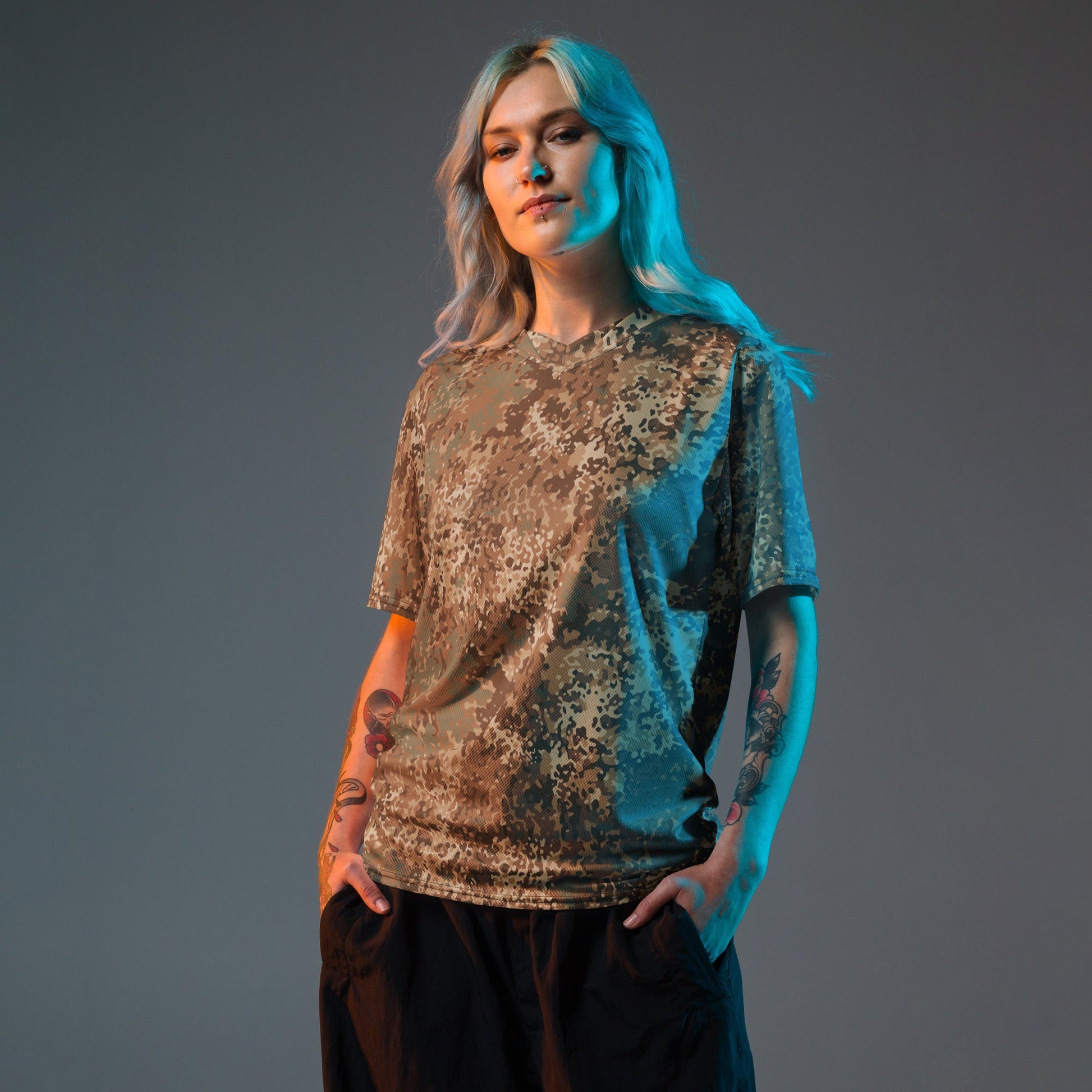 German Flecktarn Desert CAMO Unisex Sports Jersey
