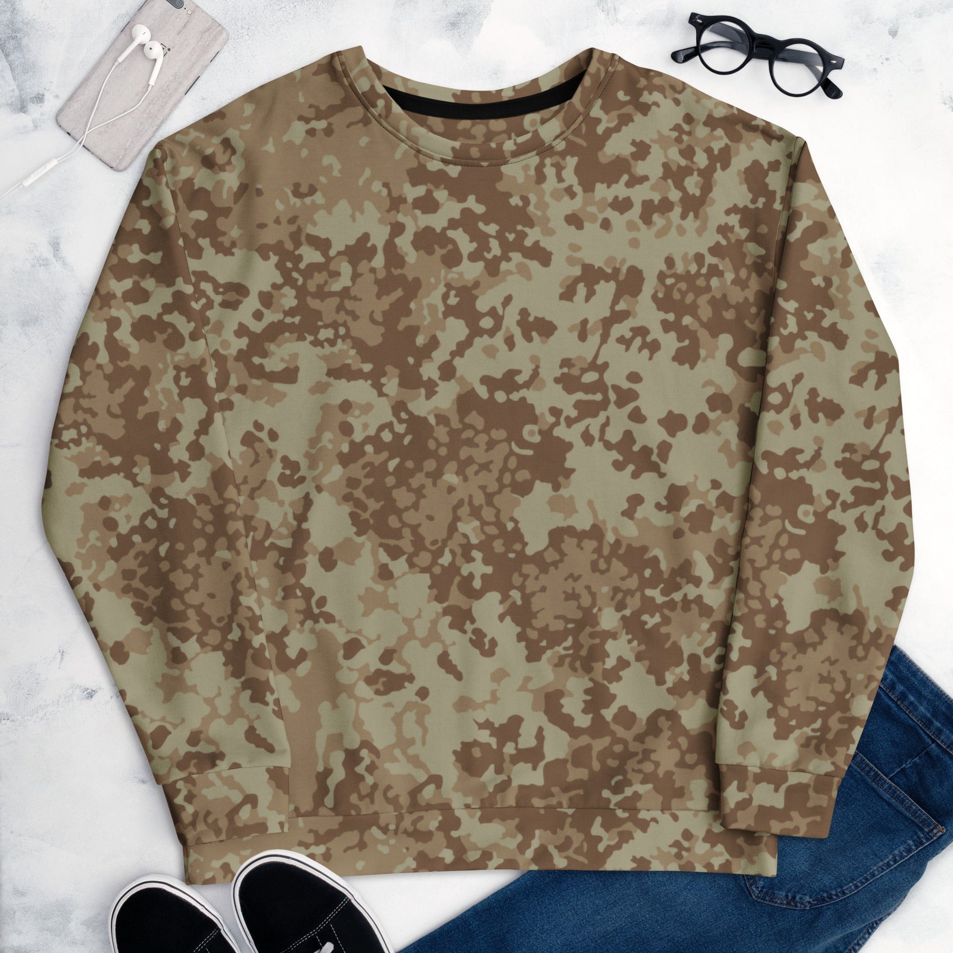 German Flecktarn Desert CAMO Unisex Sweatshirt - Sweatshirts