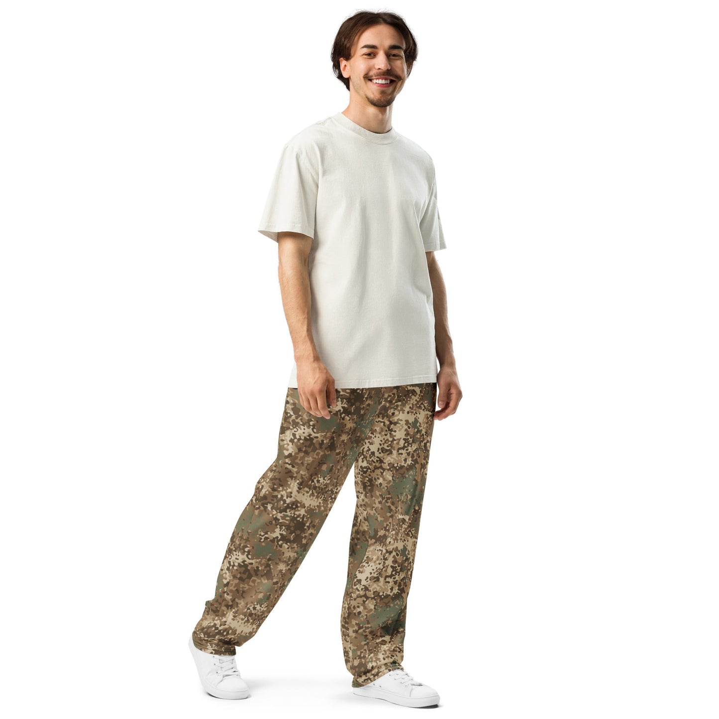German Flecktarn Desert CAMO Unisex Wide-Leg Joggers