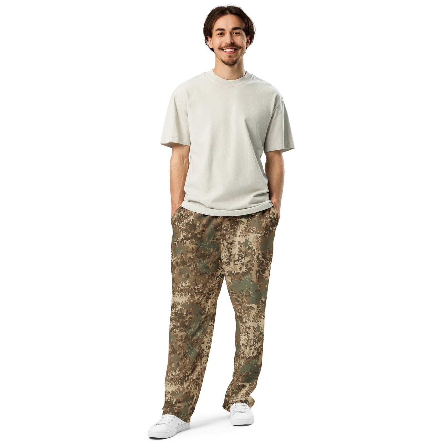 German Flecktarn Desert CAMO Unisex Wide-Leg Joggers