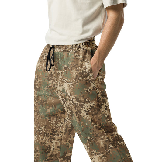 German Flecktarn Desert CAMO Unisex Wide-Leg Joggers