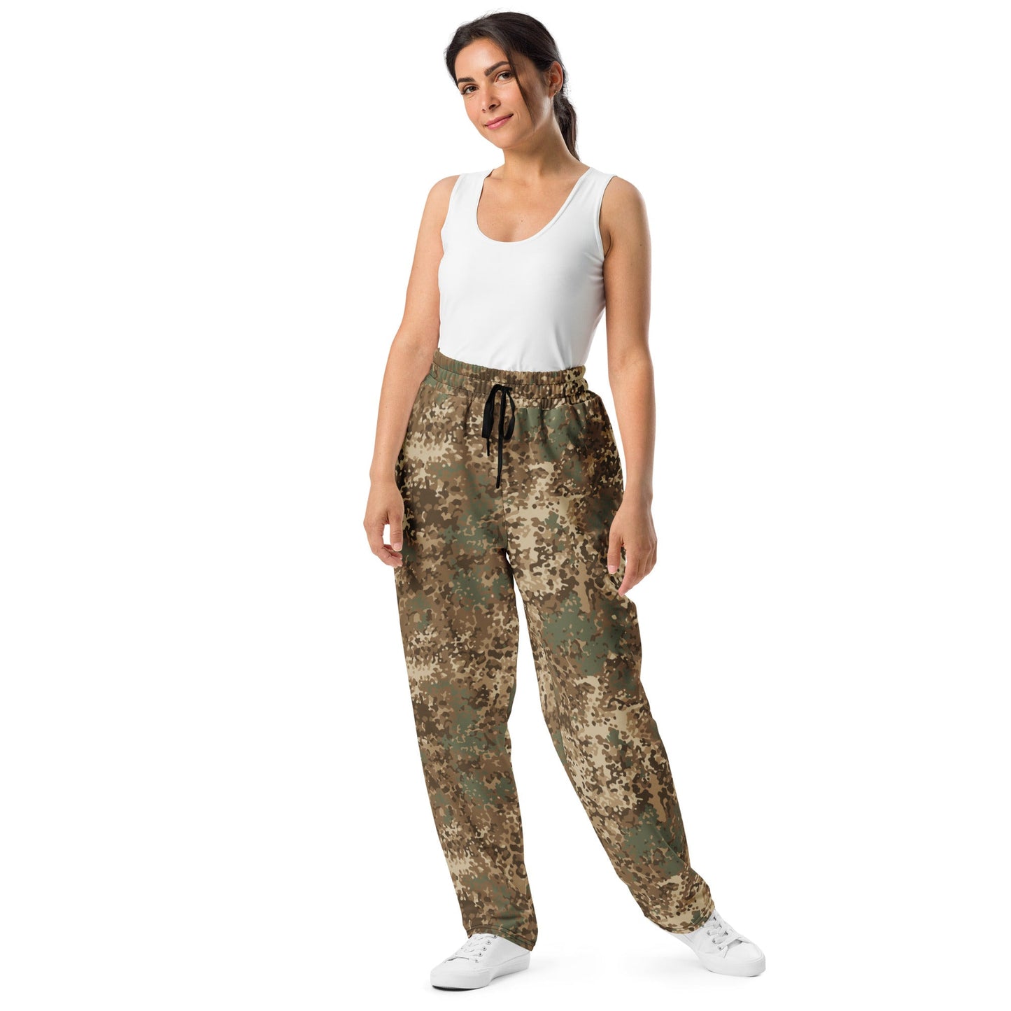 German Flecktarn Desert CAMO Unisex Wide-Leg Joggers