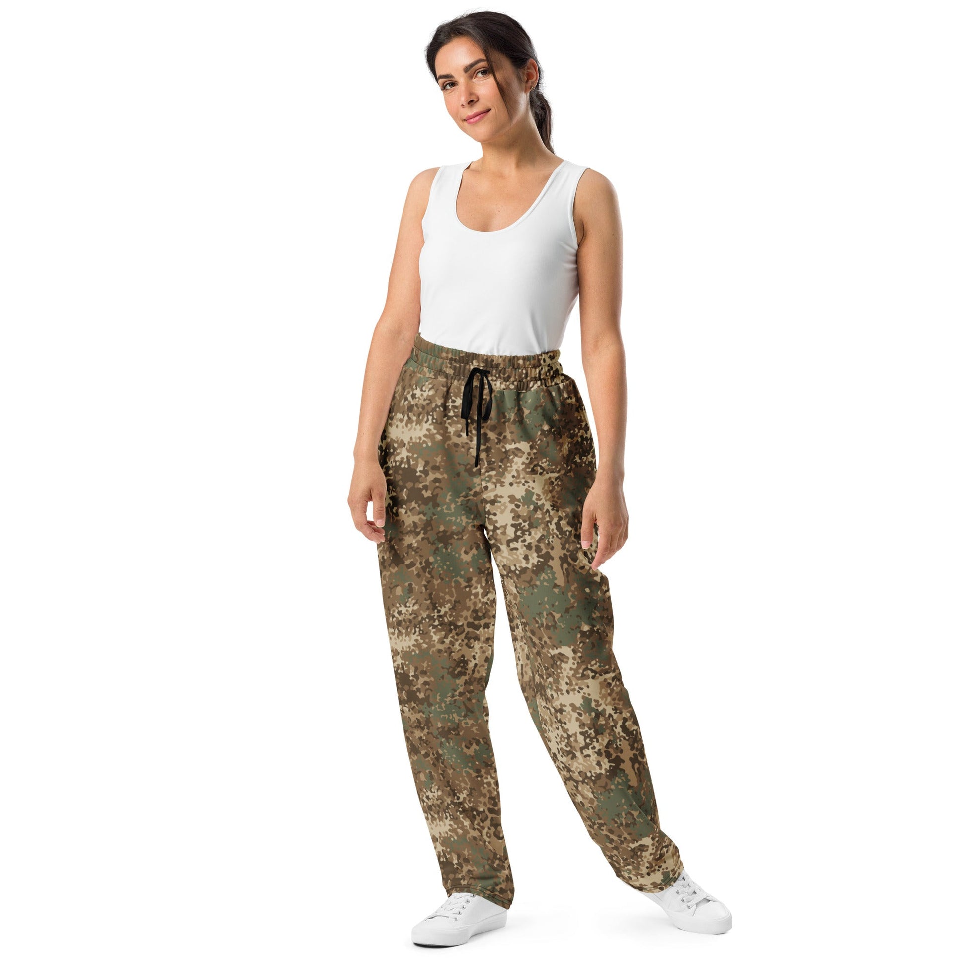 German Flecktarn Desert CAMO Unisex Wide-Leg Joggers