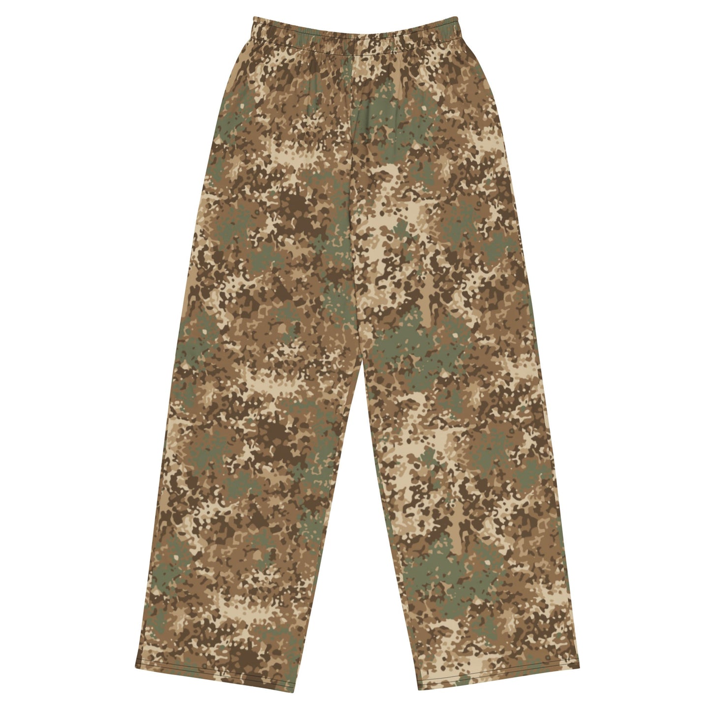 German Flecktarn Desert CAMO Unisex Wide-Leg Leisure Pants - 2XS