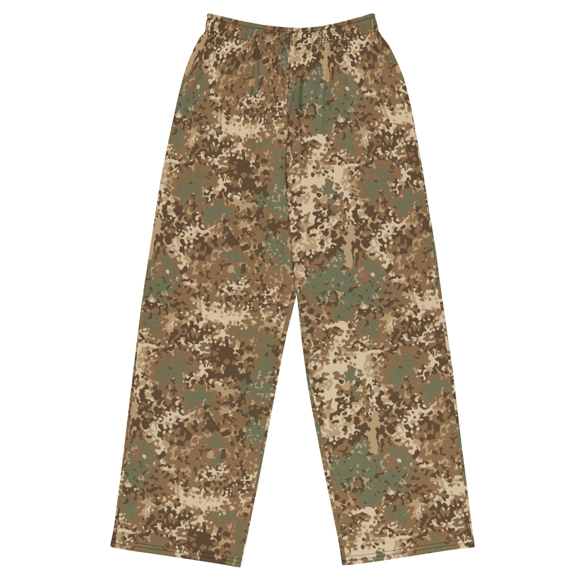 German Flecktarn Desert CAMO Unisex Wide-Leg Leisure Pants - 2XS