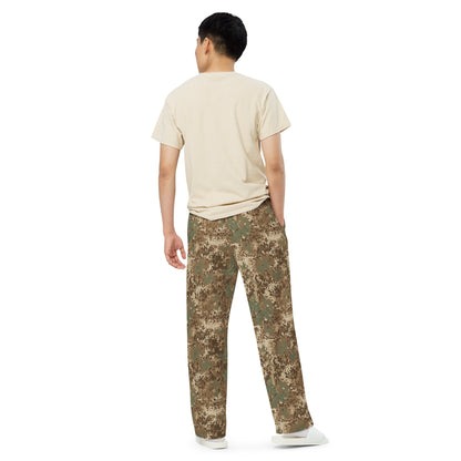 German Flecktarn Desert CAMO Unisex Wide-Leg Leisure Pants