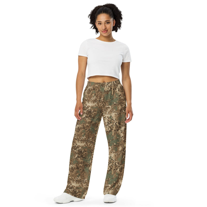 Flecktarn Bundeswehr Desert CAMO Unisex Wide-Leg Leisure Pants - Pant