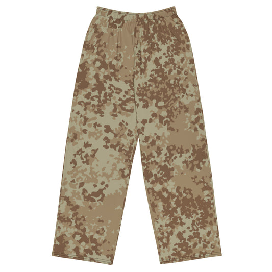 German Flecktarn Desert CAMO unisex wide-leg pants - 2XS - Wide-leg Pants