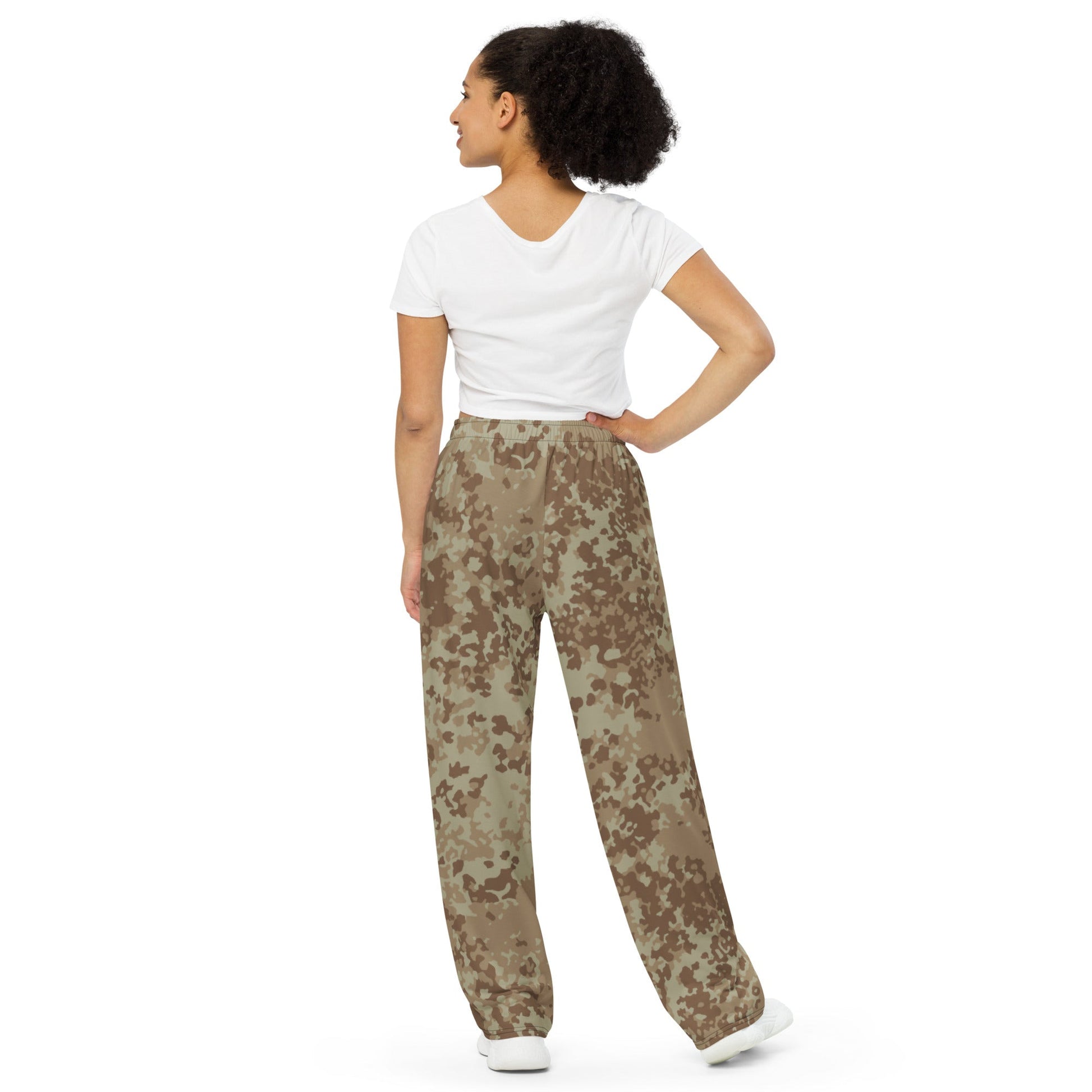 German Flecktarn Desert CAMO unisex wide-leg pants - Wide-leg Pants