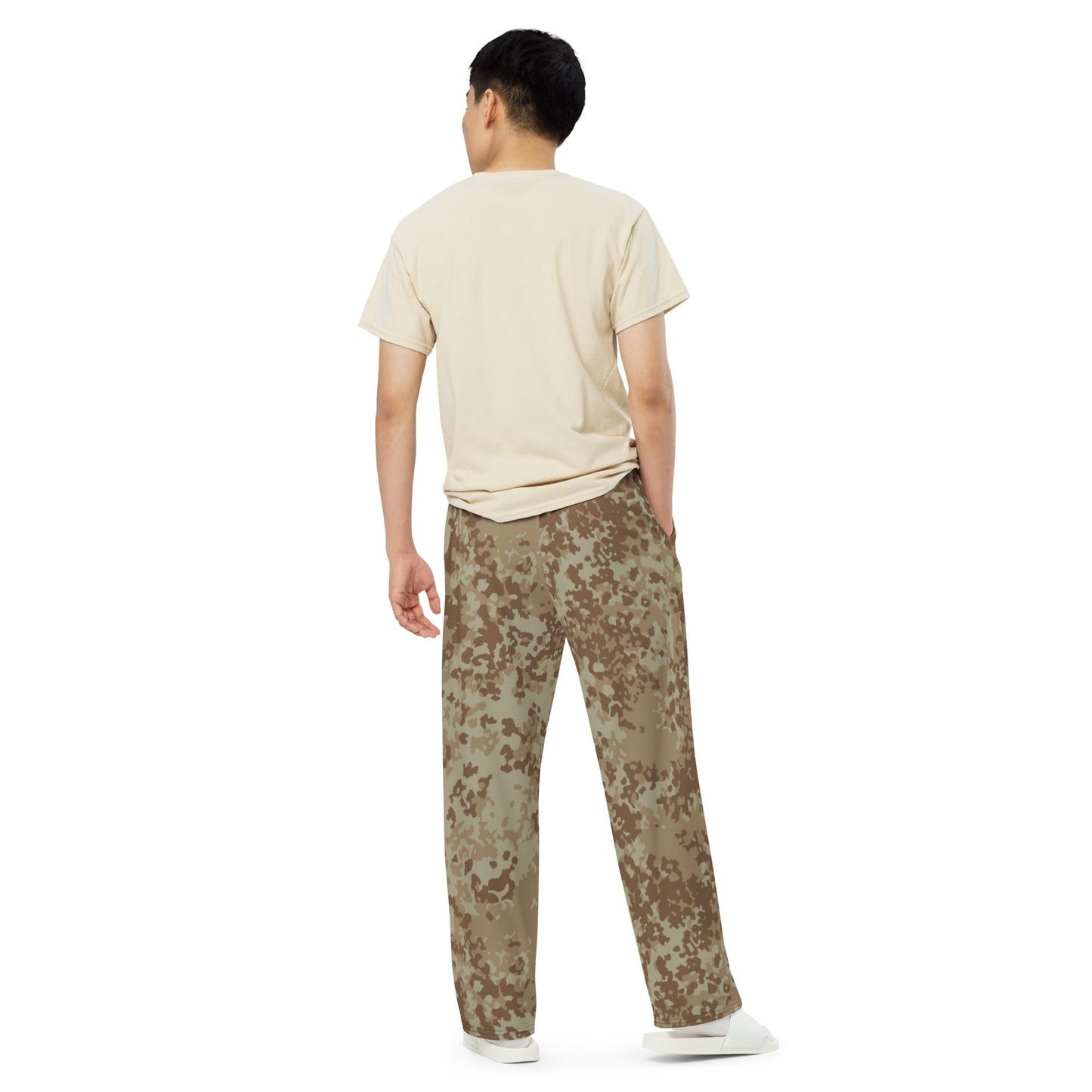 German Flecktarn Desert CAMO unisex wide-leg pants - Wide-leg Pants