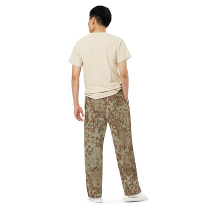 German Flecktarn Desert CAMO unisex wide-leg pants - Wide-leg Pants