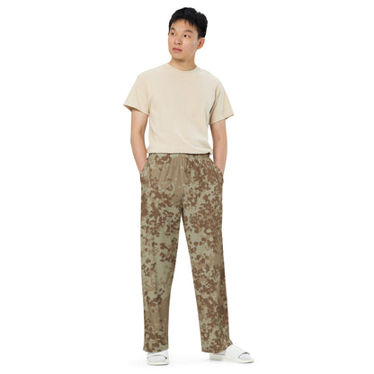 German Flecktarn Desert CAMO unisex wide-leg pants - Wide-leg Pants