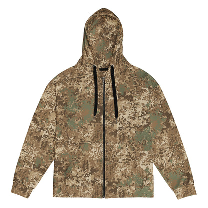 German Flecktarn Desert CAMO Unisex Zip Hoodie - 2XS