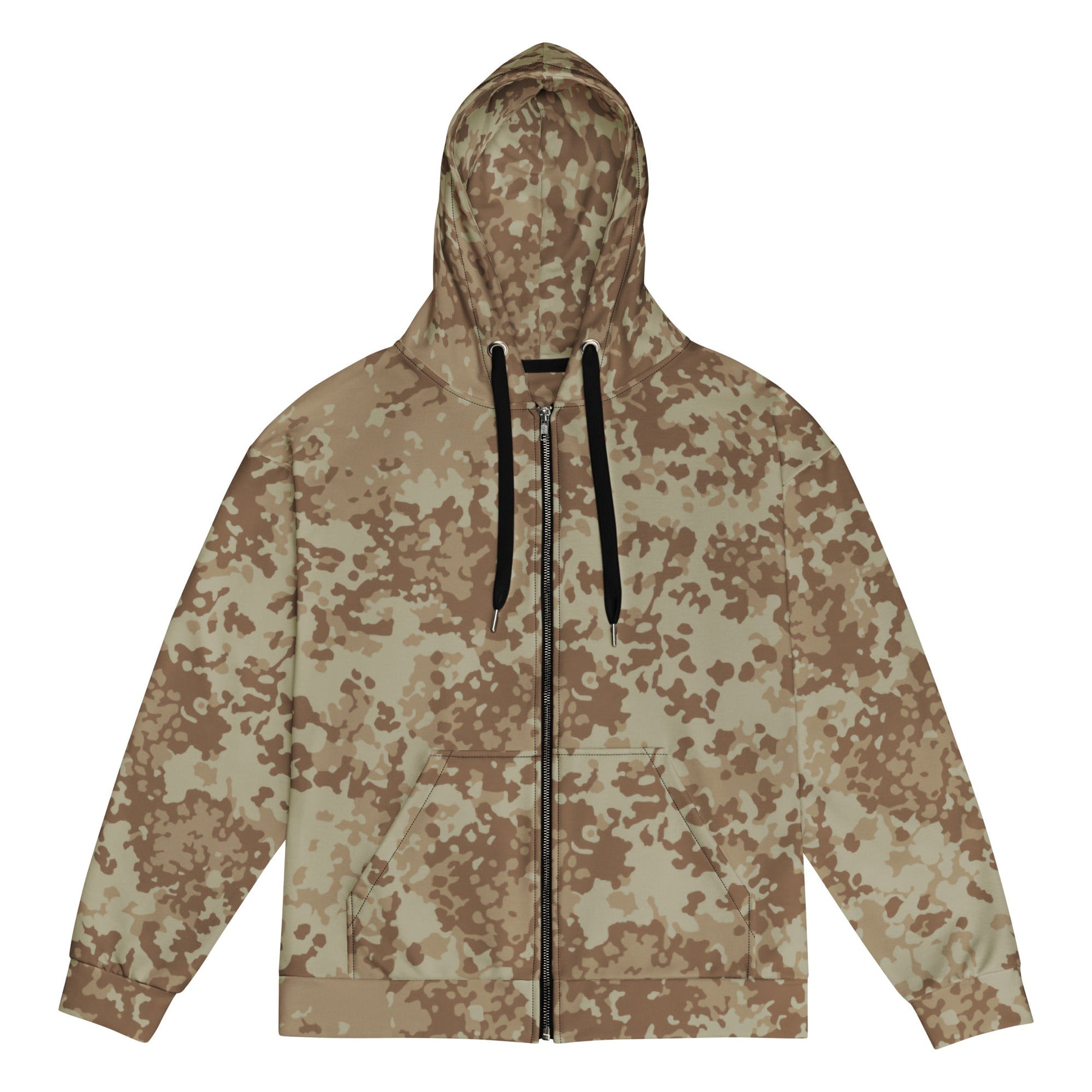 German Flecktarn Desert CAMO Unisex zip hoodie - 2XS - Zip Hoodies