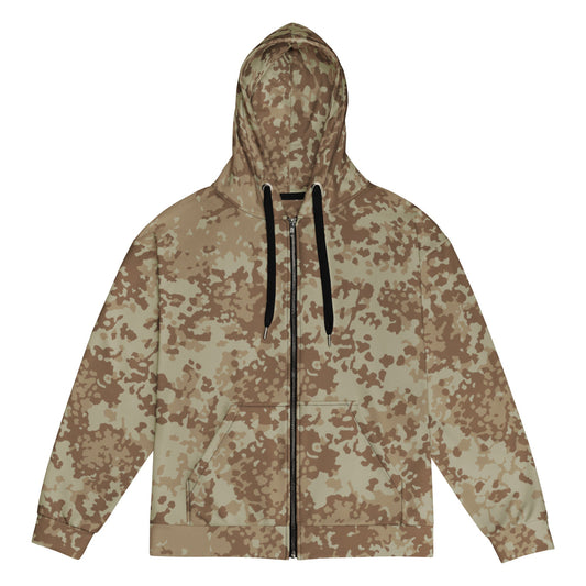 German Flecktarn Desert CAMO Unisex zip hoodie - 2XS - Zip Hoodies