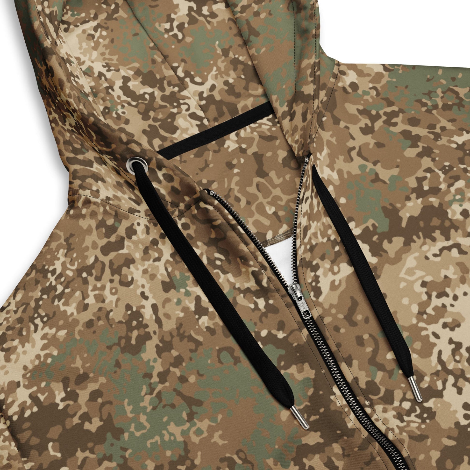 German Flecktarn Desert CAMO Unisex Zip Hoodie
