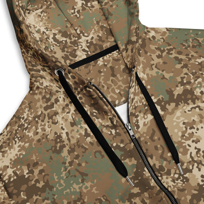 German Flecktarn Desert CAMO Unisex Zip Hoodie