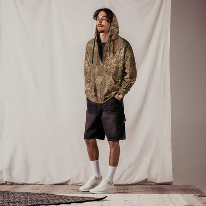 German Flecktarn Desert CAMO Unisex Zip Hoodie