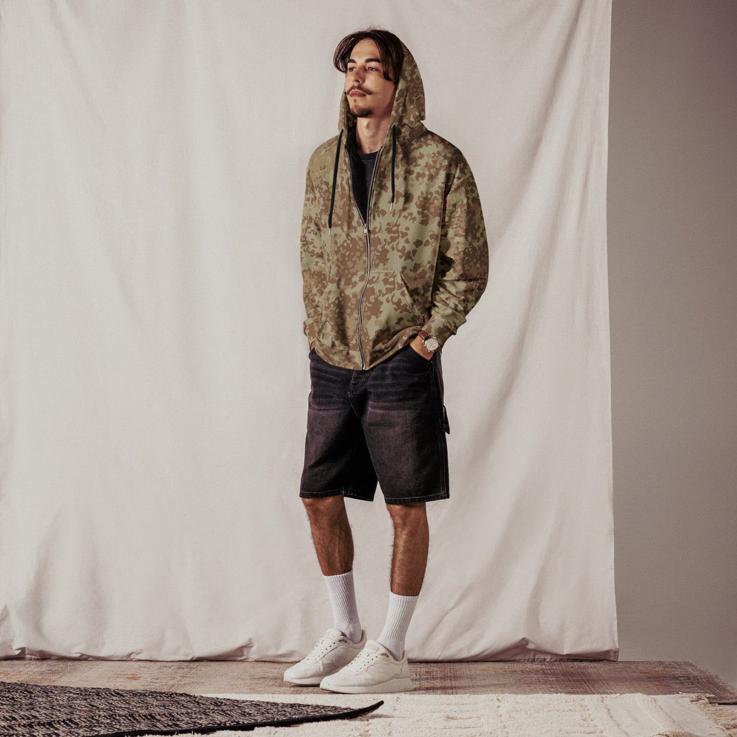 German Flecktarn Desert CAMO Unisex zip hoodie - Zip Hoodies