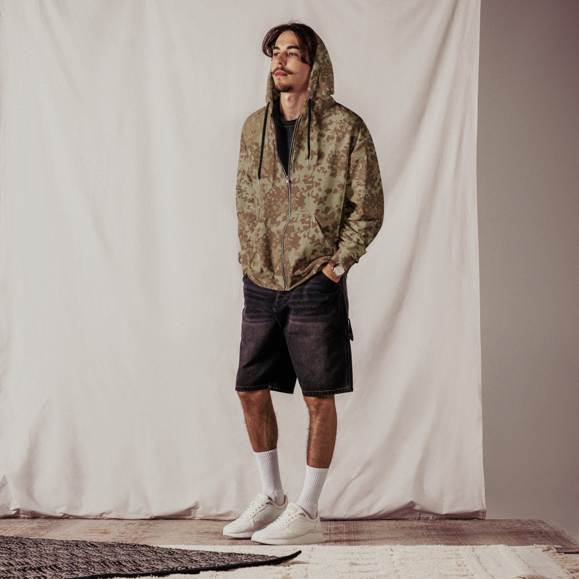 German Flecktarn Desert CAMO Unisex zip hoodie - Zip Hoodies