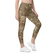 Flecktarn Bundeswehr Desert CAMO Womens Leggings with Pockets - 2XS - Women