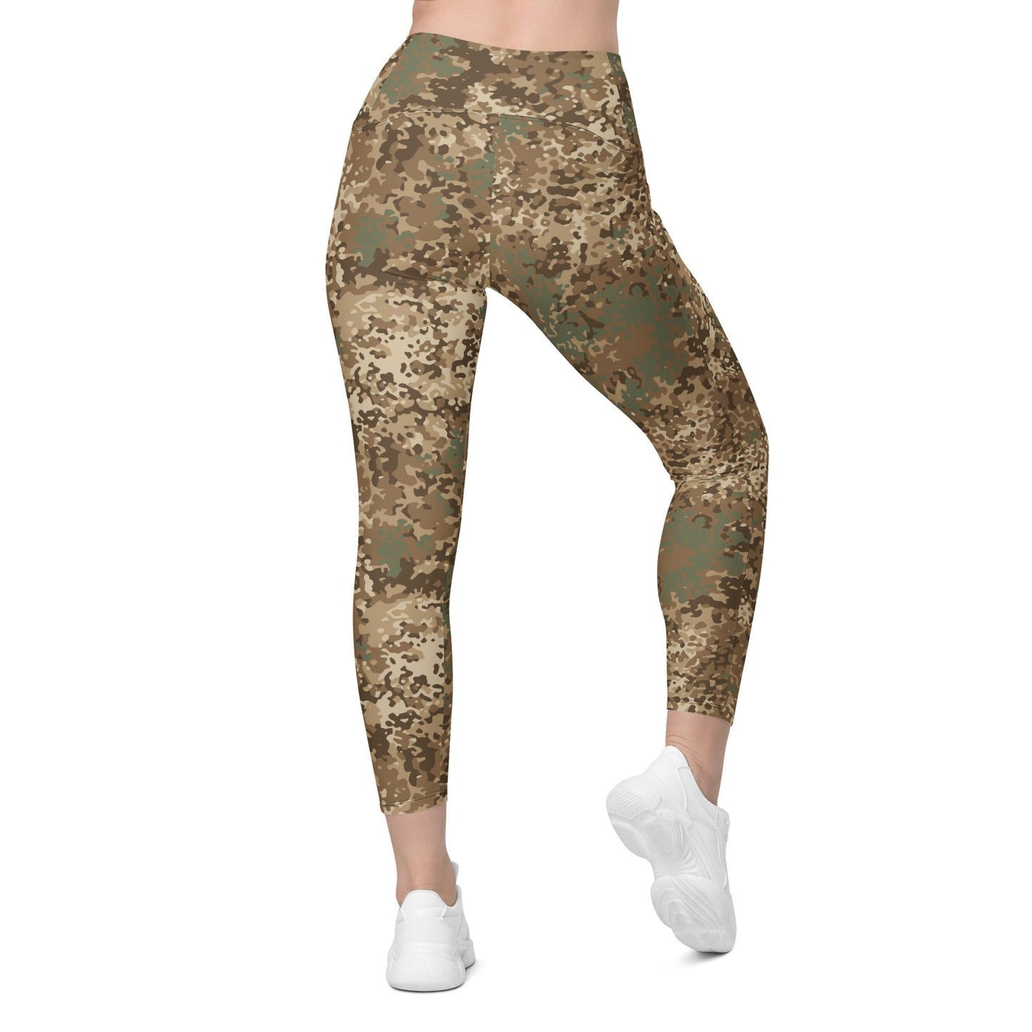 German Flecktarn Desert CAMO Womens Leggings with Pockets
