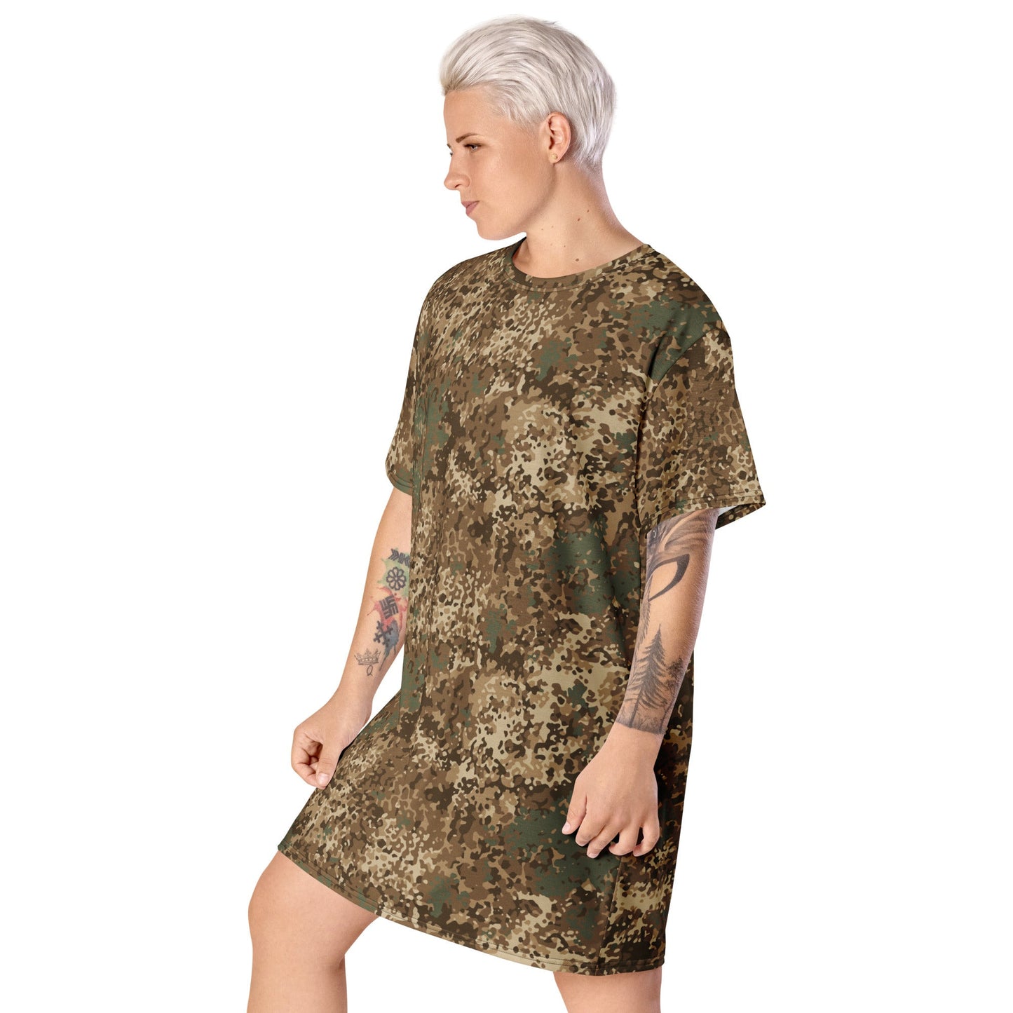 German Flecktarn Desert CAMO Womens T-Shirt Dress