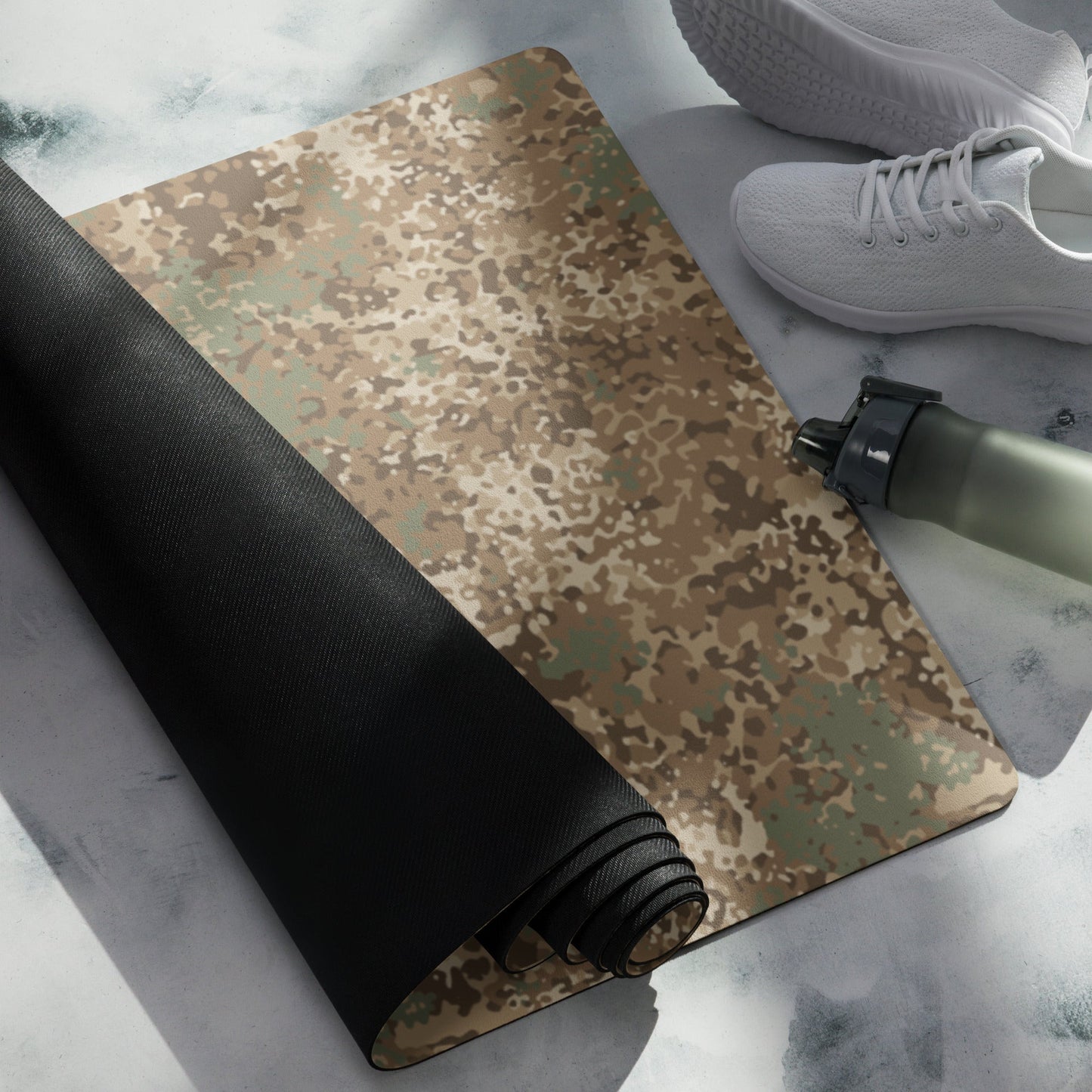 German Flecktarn Desert CAMO Yoga Mat