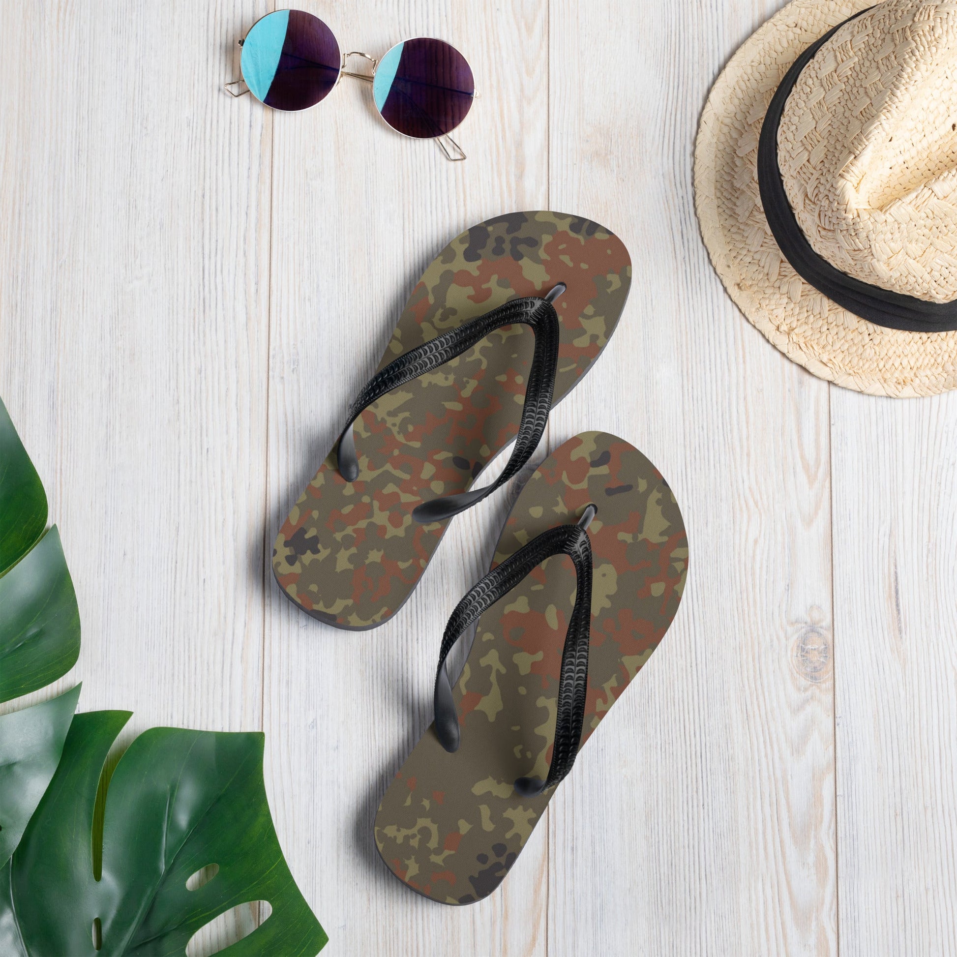 German Flecktarn CAMO Flip-Flops - S