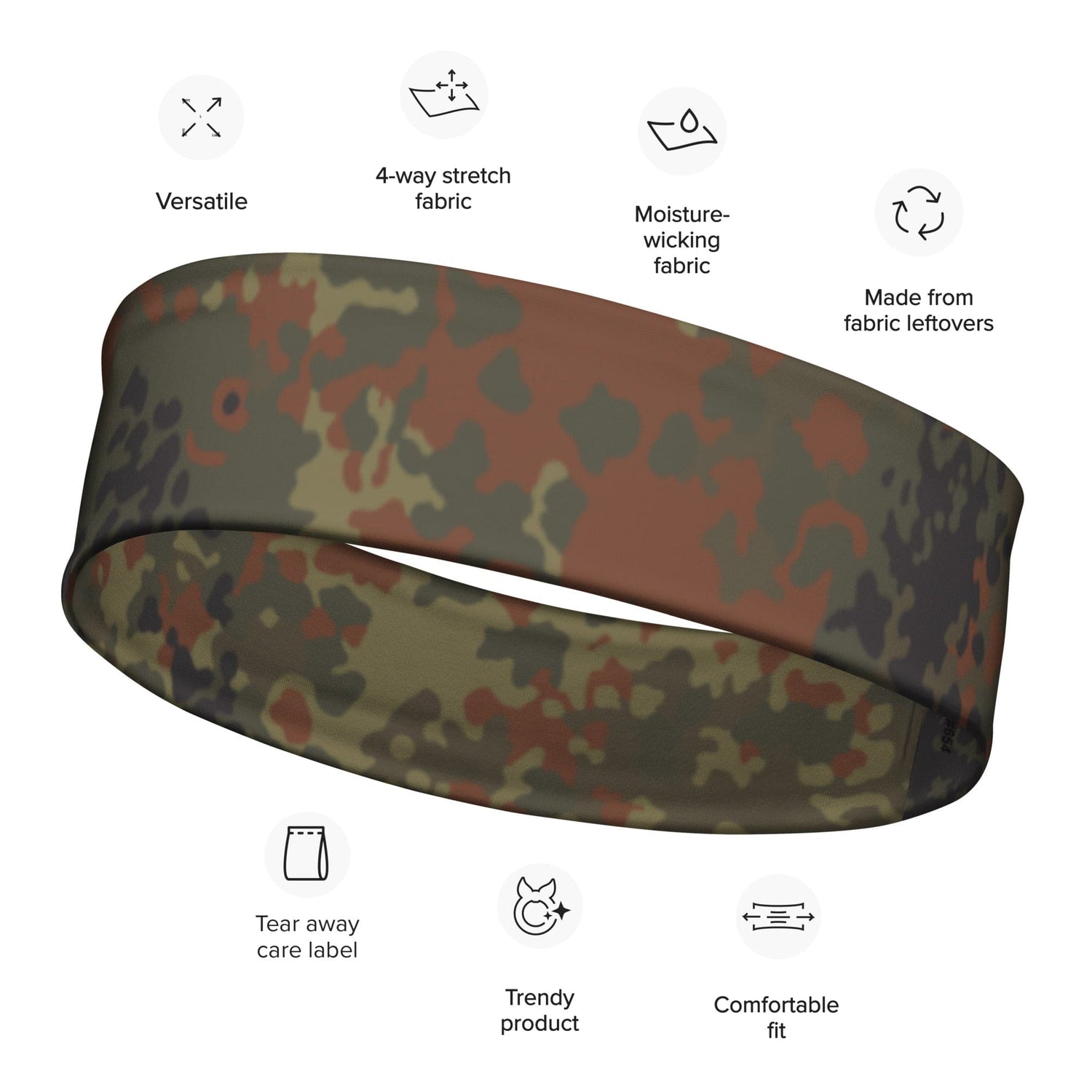 German Flecktarn CAMO Headband - M - Headbands