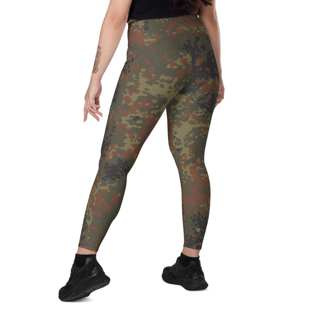 German Flecktarn CAMO Leggings with pockets - Womens With Pockets