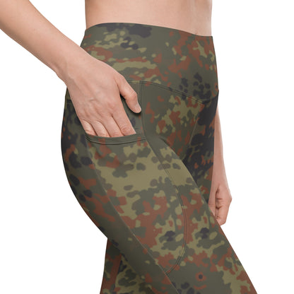 German Flecktarn CAMO Leggings with pockets - Womens With Pockets