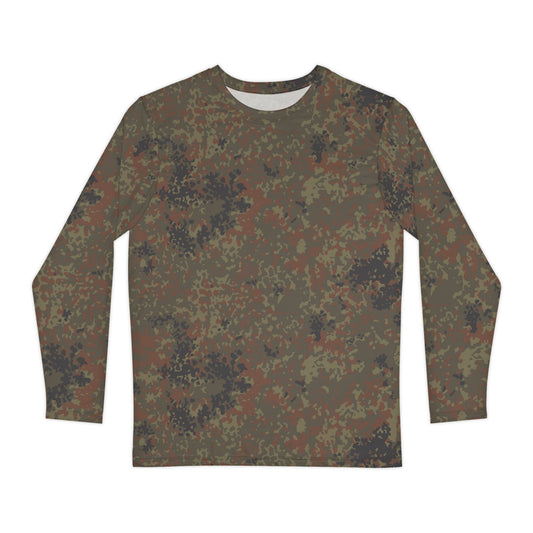 German Flecktarn CAMO Unisex Long-Sleeve Shirt - XS