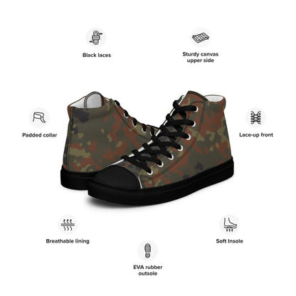 German Flecktarn CAMO Mens high top canvas shoes High Top Canvas Shoes