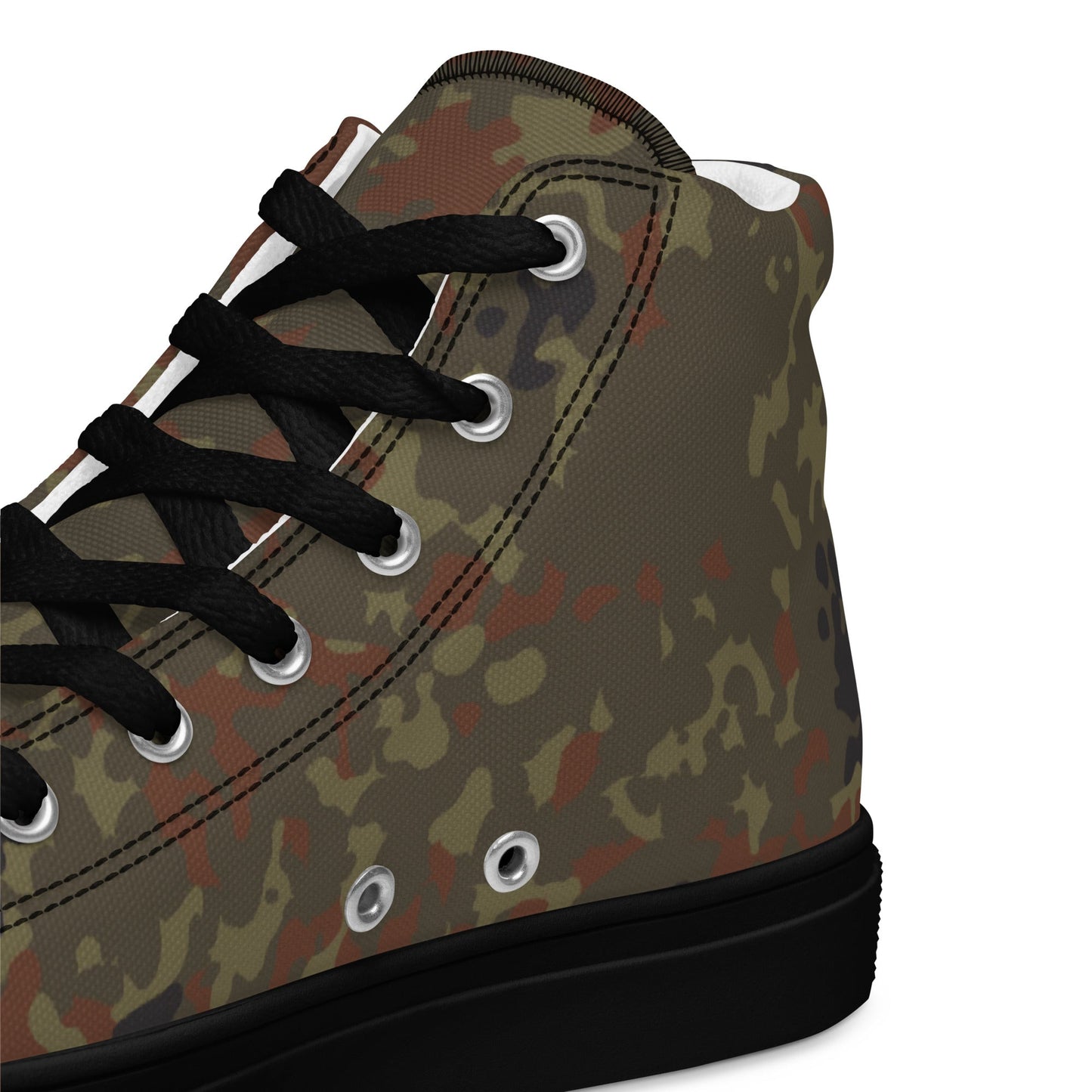 German Flecktarn CAMO Mens High-Top Canvas Shoes