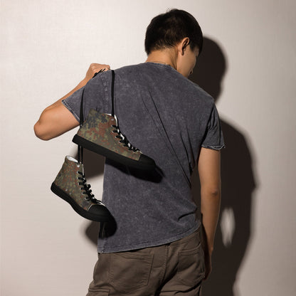 German Flecktarn CAMO Mens High-Top Canvas Shoes