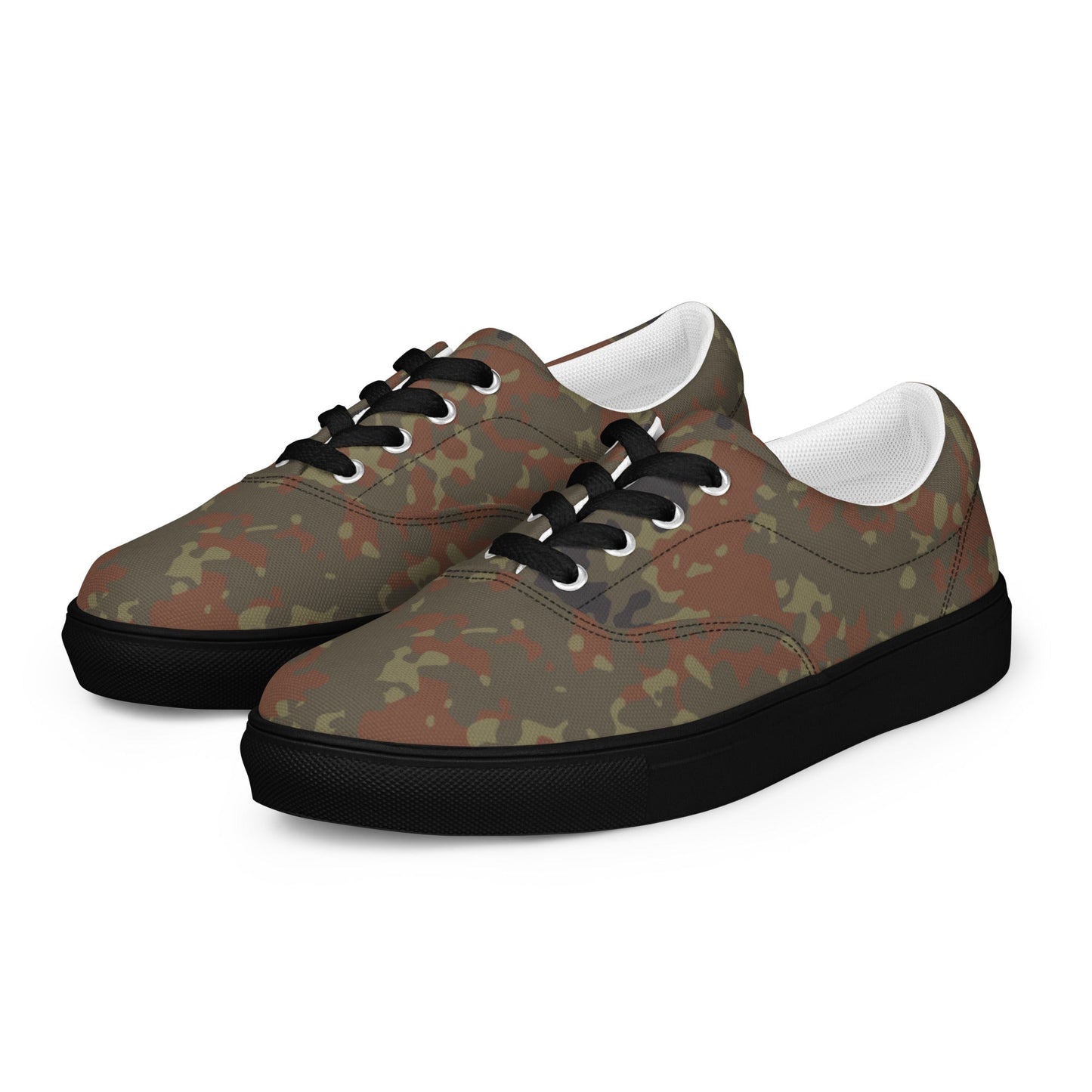 German Flecktarn CAMO Mens Lace-Up Canvas Shoes - Lace-up