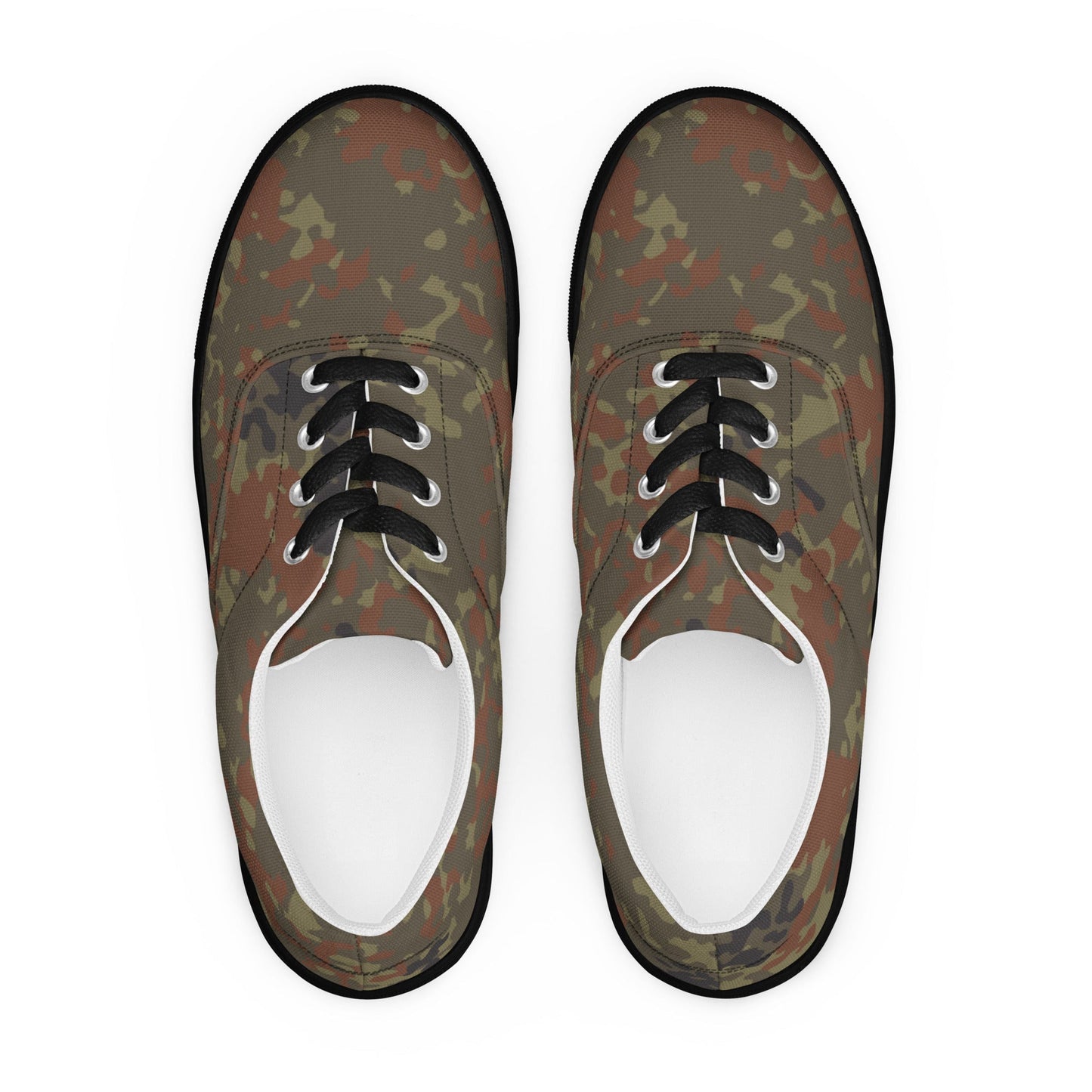 German Flecktarn CAMO Mens Lace-Up Canvas Shoes - Lace-up