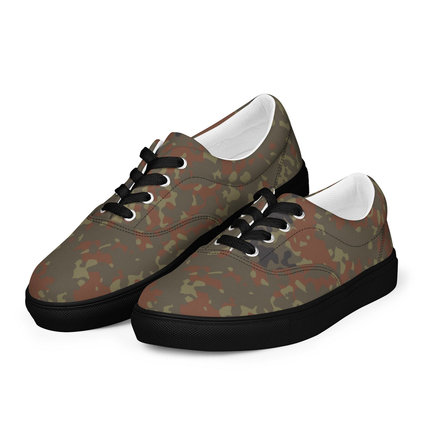 German Flecktarn CAMO Mens Lace-Up Canvas Shoes - Lace-up