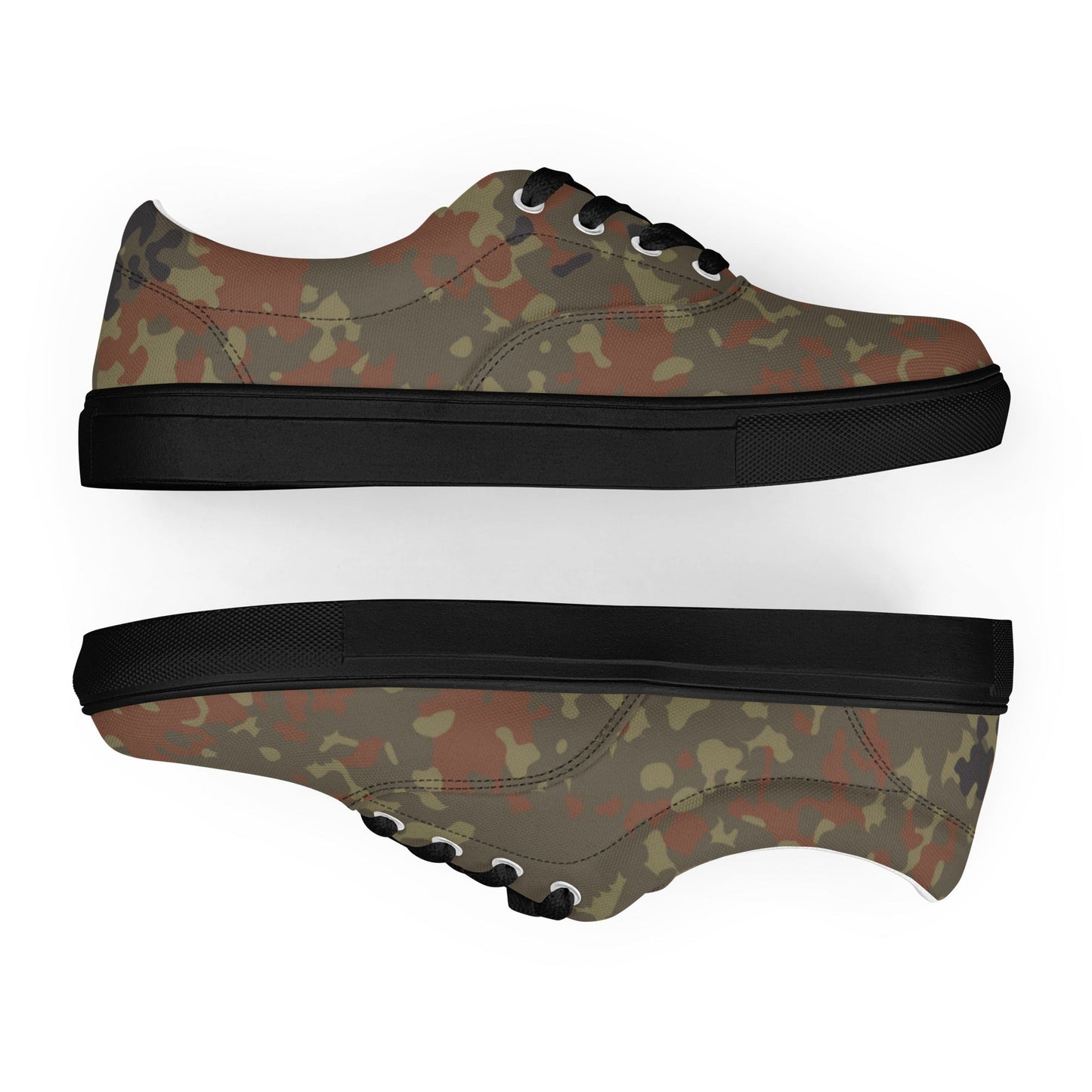 German Flecktarn CAMO Mens Lace-Up Canvas Shoes - Lace-up