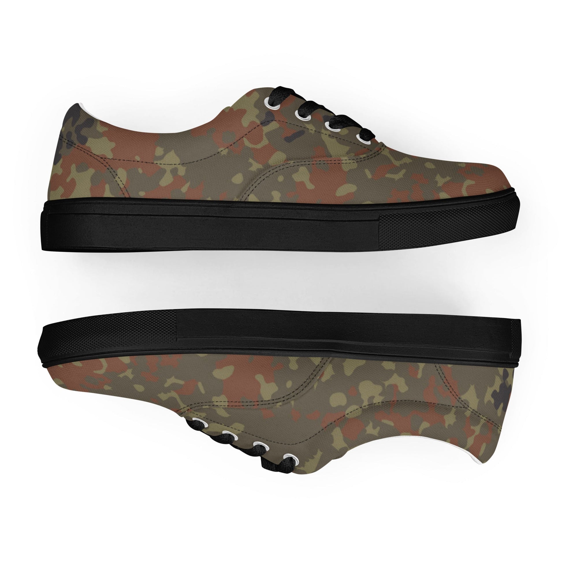 German Flecktarn CAMO Mens Lace-Up Canvas Shoes - Lace-up