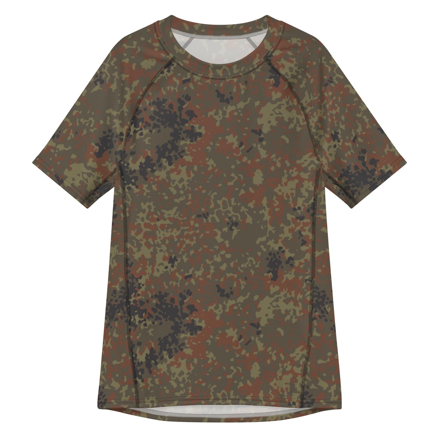 German Flecktarn CAMO Mens Short-Sleeve Rash Guard - 2XS
