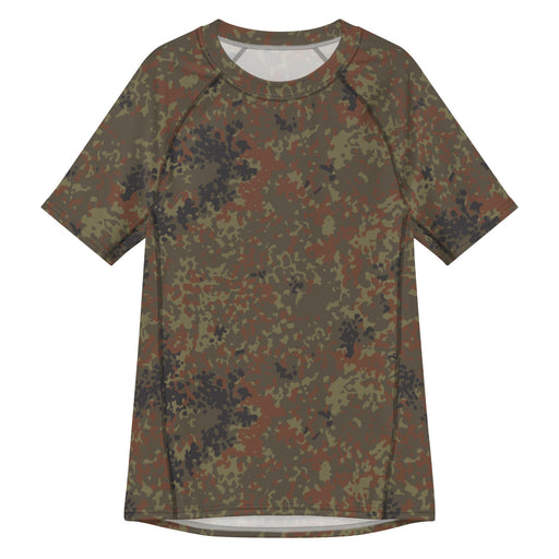 Flecktarn Bundeswehr Woodland CAMO Mens Short-Sleeve Rash Guard - 2XS