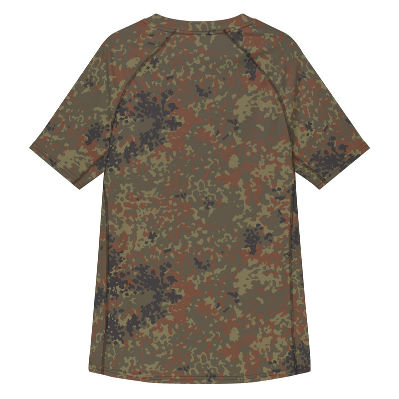 Flecktarn Bundeswehr Woodland CAMO Mens Short-Sleeve Rash Guard - SS