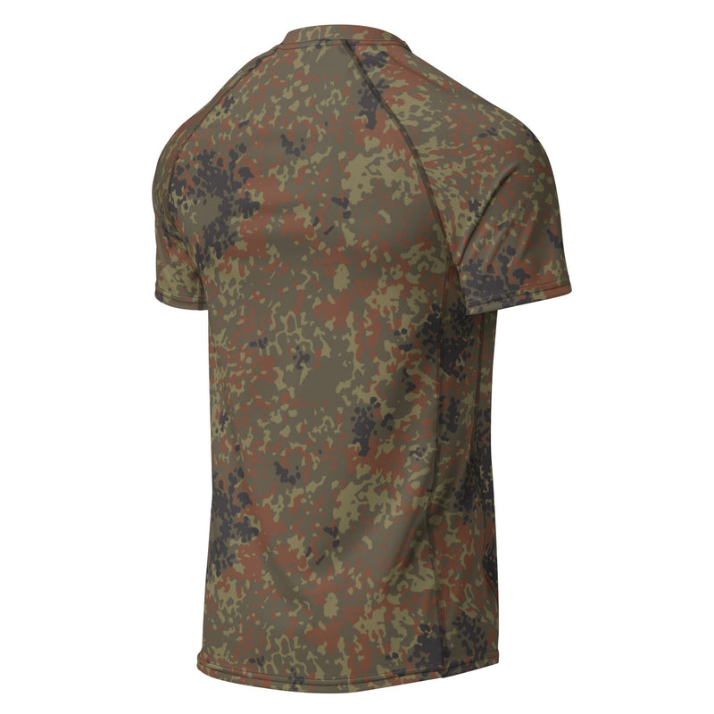Flecktarn Bundeswehr Woodland CAMO Mens Short-Sleeve Rash Guard - SS