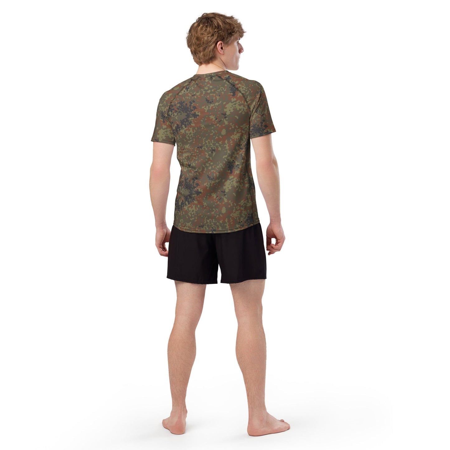 German Flecktarn CAMO Mens Short-Sleeve Rash Guard